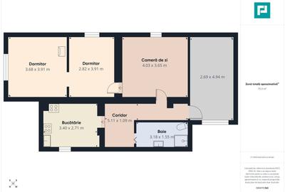 Casă individuală cu 3 camere cu Canalizare în Cermei - 11