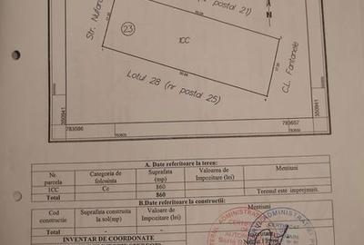 Teren de 860 mp, în Central