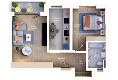 Apartament de 2 camere, Loc de parcare Inclus/ TVA inclus