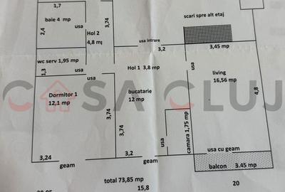 Apartament cu 3 camere decomandat, mobilat în Mărăști - 1