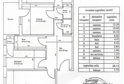 Apartament cu 3 camere decomandat, mobilat în Vasile Aaron - 18