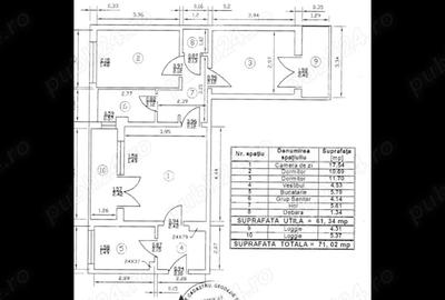 Apartament cu 3 camere semidecomandat în Gorjului