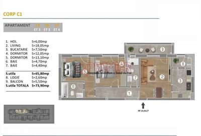 Apartament cu 3 camere în Metalurgiei - 1