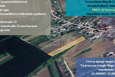 Sabareni in apropierea Padurii Cereanca- Teren de Vanzare