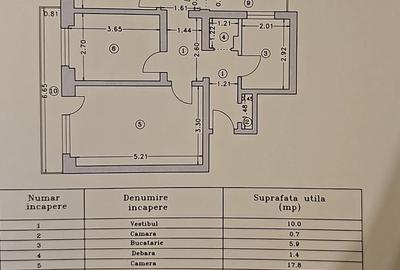Apartament cu 3 camere decomandat, mobilat în Tei