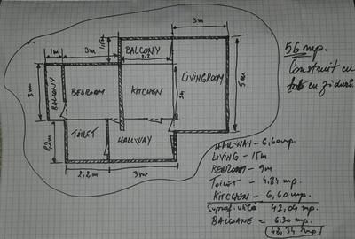 Apartament cu 2 camere decomandat în Central