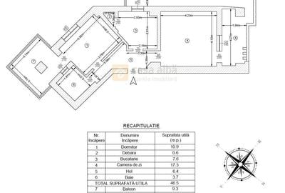 Apartament cu 2 camere decomandat în Piața Unirii - 2