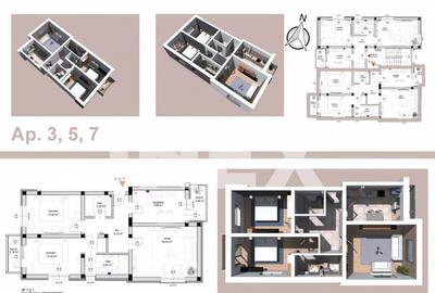 Apartament 3 camere, decomandat, confort 1 bloc nou, fin - 2