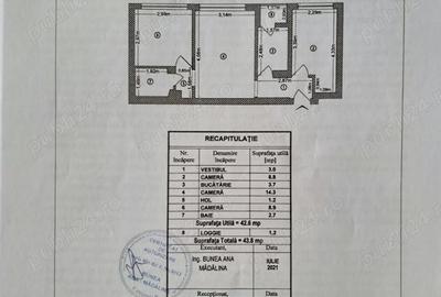 Vand apartament 3 camere,semidecomandat, 44mp,Militari-Apusului - 1