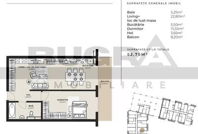 Apartament 2 camere, bloc nou, semifinisat, zona Kaufland - 2