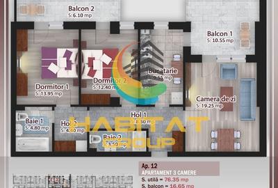 Pallady-Parcul Teilor - 3 camere, 93 mp, bucatarie inchisa - 9