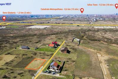 Teren Construcții intravilan de 855 mp, în Moșnița Nouă - 1