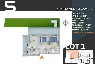 Apartament 3 Camere cu gradina | Comision 0% |Teclu-Pallady - 5
