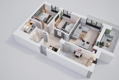 Apartament în mijlocul naturii – 3 camere în ansamblu cu zone verzi generoase - 9
