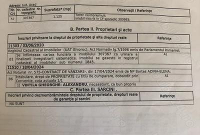 Teren de 1125 mp, în Miniș - 2
