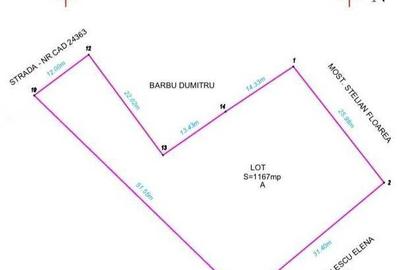 Teren de 1167 mp, în Cuza Vodă - 1