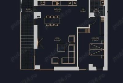 Apartament cu 3 camere decomandat în Central