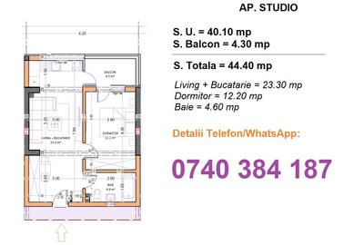 Studio Modern 45mp ~ Bloc Nou ~ Zona linistita ~ Parc ~ Metrou M2 - 3