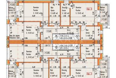 Duplex cu 4 camere cu Canalizare în Borhanci - 3