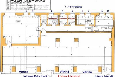 Inchiriez avantajos Spatiu comercial 195 mp, 20 m vitrina Buc. Calea Grivitei - 1