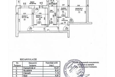 Apartament cu 3 camere decomandat, mobilat în Central - 1