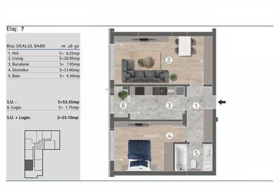 Apartament 2 Camere Finalizat 55.10 Mp Sector 4 - 12