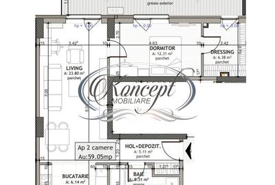Apartament cu 2 camere semidecomandat în Iris - 10