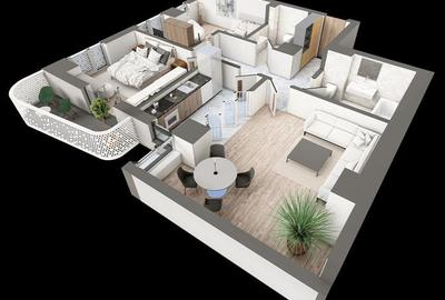 Apartament cu 3 camere decomandat în Galata - 2