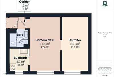 Apartament cu 2 camere semidecomandat în Intim - 17