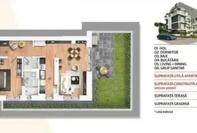 Apartament unic -Malul lacului Straulesti -Curte proprie 40 mp - 15