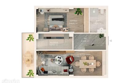 Apartament cu 2 camere decomandat în Miroslava - 1