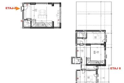 3 camere - tip Duplex - 215mp - Terasa Privata - Lux pe doua etaje - 8