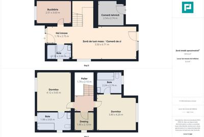 Duplex ultrafinisat cu 3 camere, 3 băi în Pișchia - 26