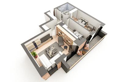 BRAUS CONFORT VIȘANI - Apartament Tip D – 2 Camere Decomandat - 4