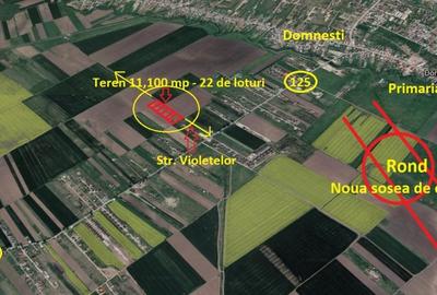 Teren Construcții intravilan de 11100 mp, în Domnești