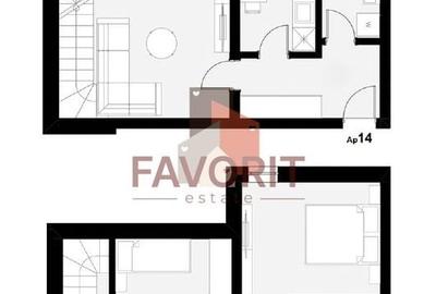 Comision 0%. Etaj 2. Apartament pe 2 nivele. 2 bai. 2 locuri de parcare - 22