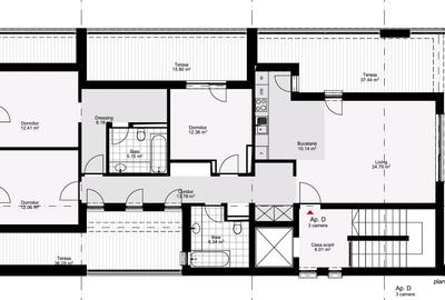 Penthouse cu 3 camere decomandat în Splaiul Unirii - 2