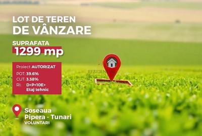 Teren intravilan 1.299 mp, oportunitate de investitie, Pipera-Tunari - 2