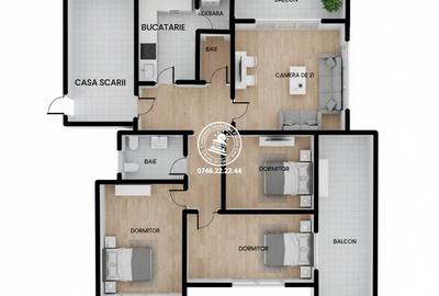 Apartament cu 4 camere decomandat în Central