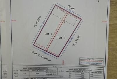 Teren de 1377 mp, în Popești
