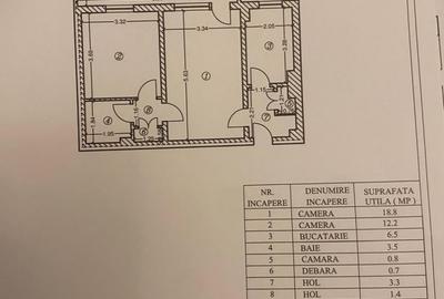 Apartament cu 2 camere semidecomandat în Nord