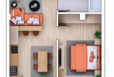 Apartament cu 2 camere semidecomandat în Apahida