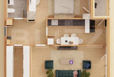 Apartament cu 2 camere decomandat în Central - 2