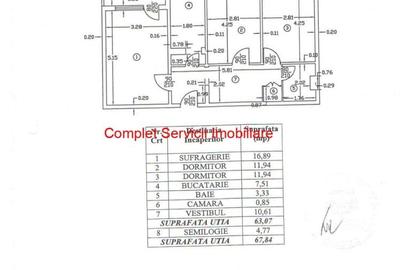 Apartament cu 3 camere în Drumul Taberei