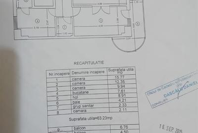 Apartament cu 3 camere decomandat în Gară