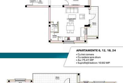 Apartament cu 3 camere decomandat în Livezeni