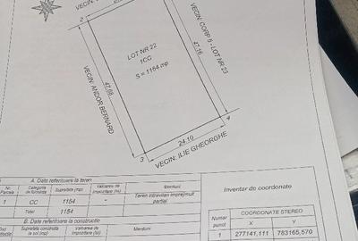 Teren de 1154 mp, în Moșneni - 1