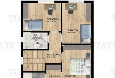 Vila moderna individuala cu 5 camere , 3 bai , Living open space, terasa,incalzi - 8