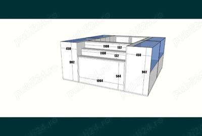 Mobilier comercial tip insuli?a vitrine + spa?ii depozitare - 8