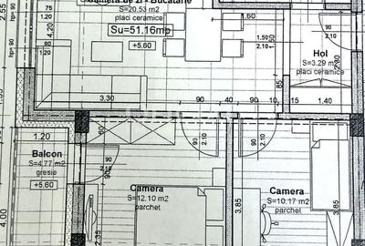 Apartament cu 3 camere semidecomandat, mobilat în Florești - 15